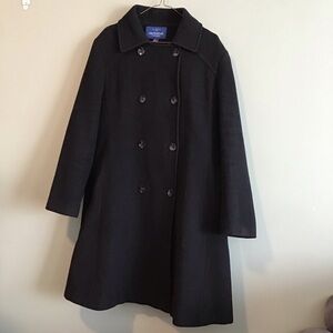 Mackintosh New England Double Breasted Lined Vintage 80% Wool Coat Size 12